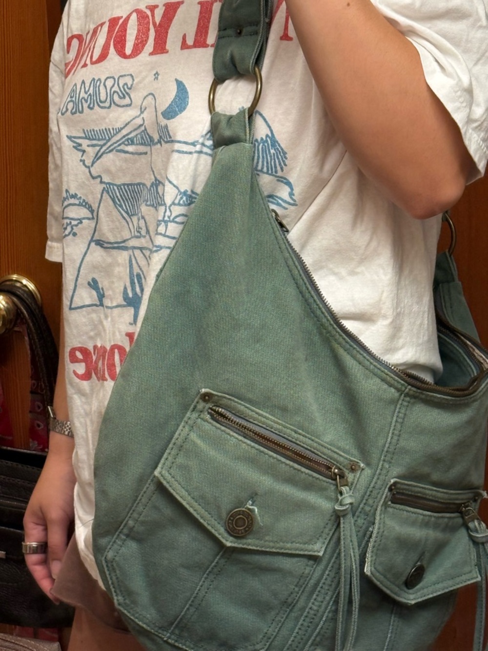 unisex cotton shoulder hobo bag from GAP - Picture 7 of 7